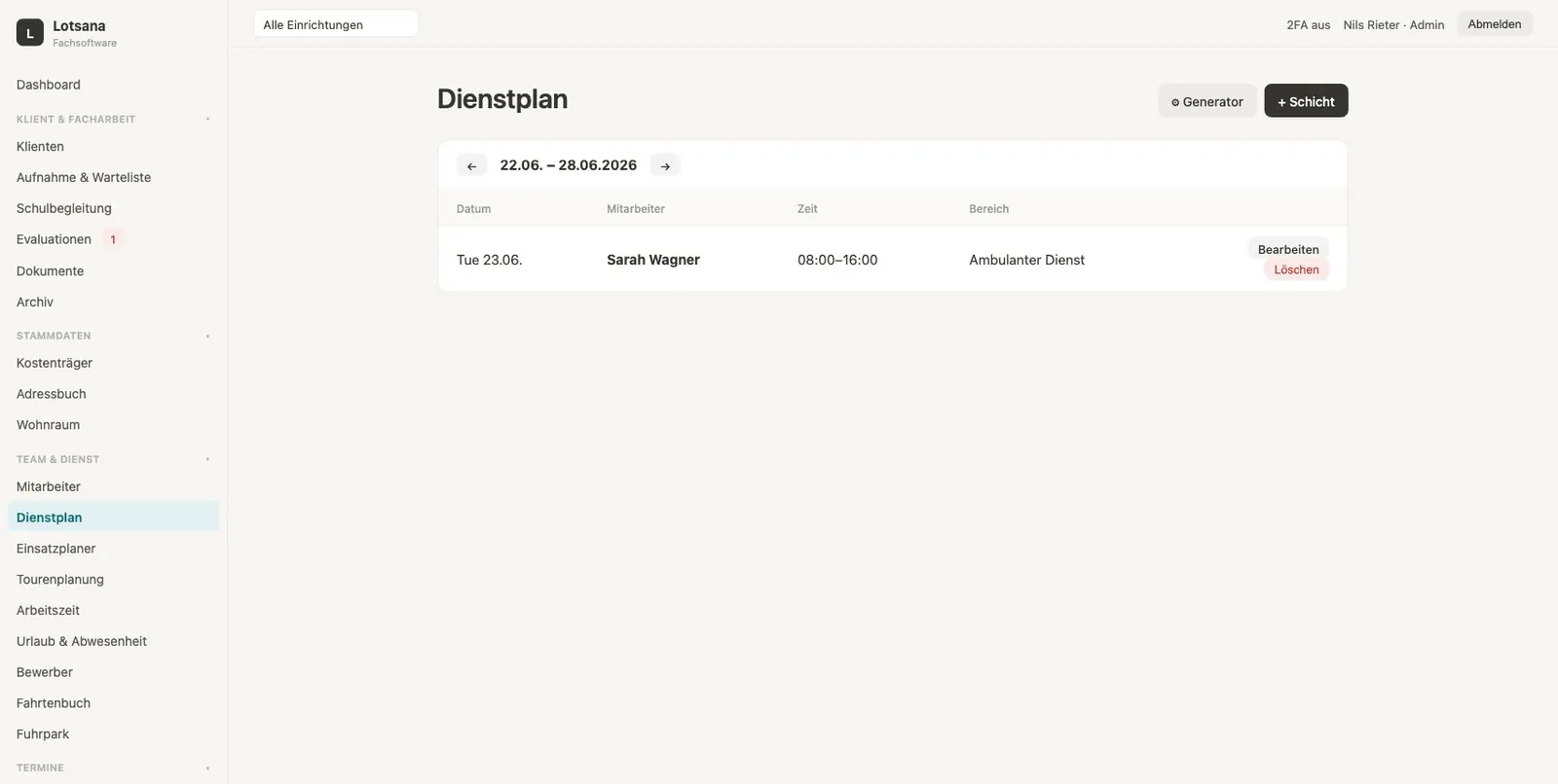 Dienstplan-Generator