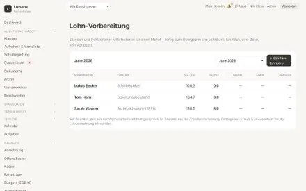 Lohn-Vorbereitung