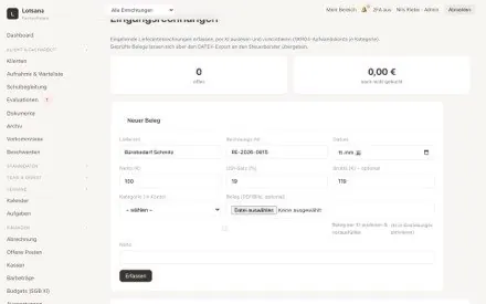 Eingangsrechnungen erfassen