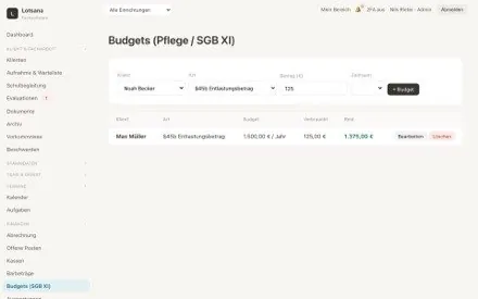 Budgets verwalten