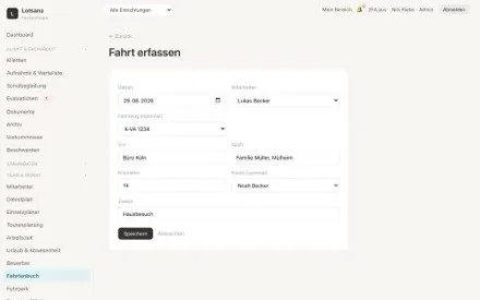 Fahrtenbuch führen